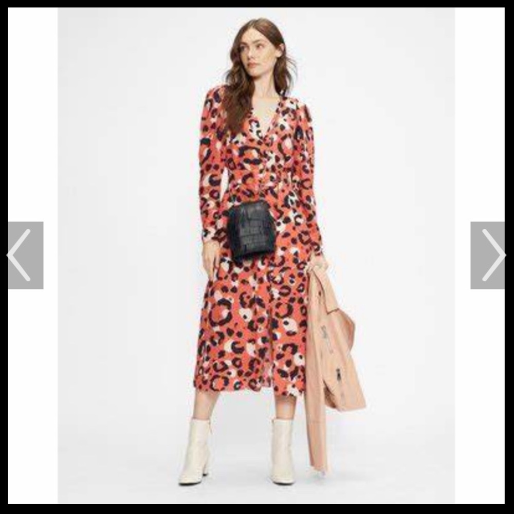 Ted baker rouleau animal print dress